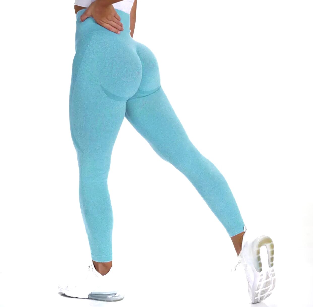 Focus women's sports leggings light blue